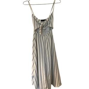 boohoo Black and white striped dress